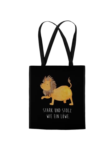 Mr. & Mrs. Panda Schultasche Sternzeichen Löwe mit Spruch in Schwarz