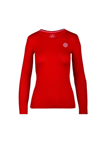 BIDI BADU Mina Tech Roundneck Longsleeve - dark red in dunkelrot