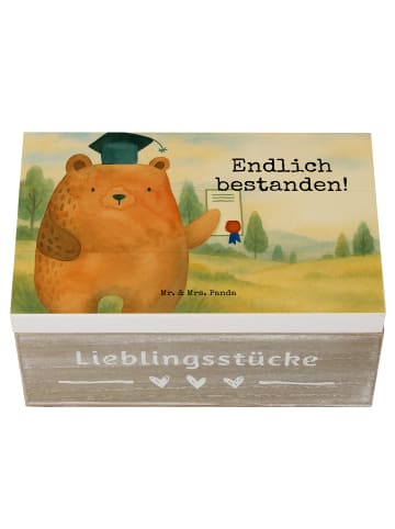 Mr. & Mrs. Panda Box Bär Prüfung Design mit Spruch in Weiß