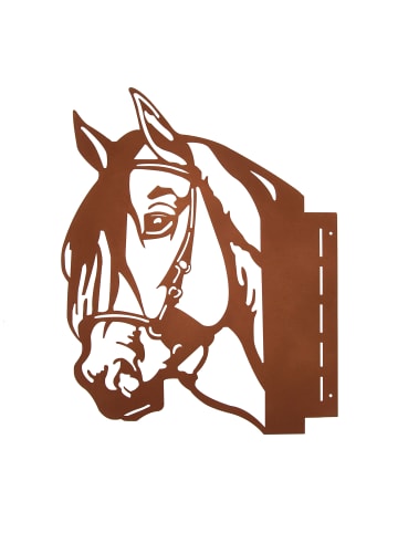 UNUS Baumstecker Rost Schweinekopf in Braun