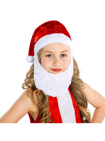 tectake Weihnachtsmann, auch Nikolaus, in rot/weiß, Gr. 140 (10-12 Jahre)
