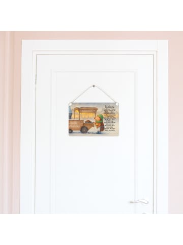 Mr. & Mrs. Panda Schild Igel Maronen Design mit Spruch in Weiß