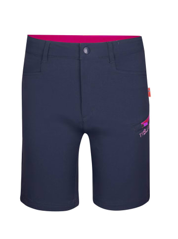 Trollkids Softshell Shorts "Haugesund" in Marineblau/Magenta