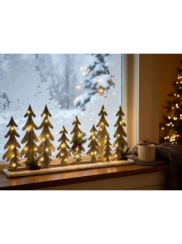 Beliani LED Deko ORIVESI in Braun/Grün - (W) 65 x (H) 30 x (L) 7 cm