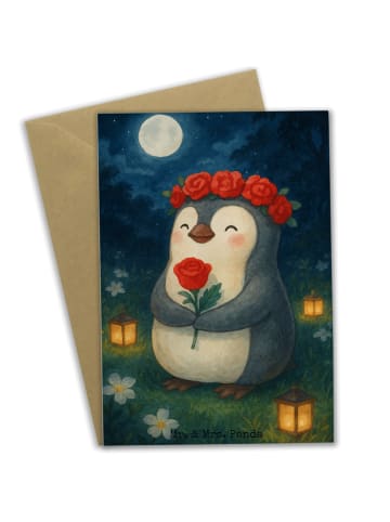 Mr. & Mrs. Panda Klappkarte Jungfrau Astrologie Design ohne Spruch in Weiß