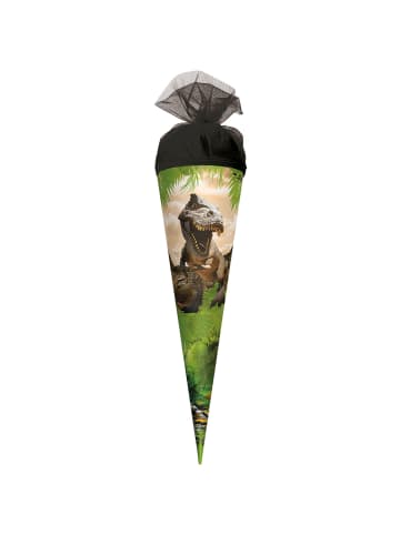 Geschenk-Schultüte klein 35 cm Tyrannosaurus in Grün