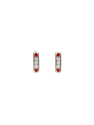 gaya Women Earrings in Silver Red