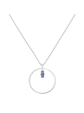 Giorgio Martello Milano Kette Anhänger Mit Zirkonia Und Kristallstein in Blau