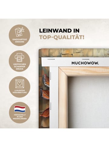 MuchoWow Leinwand bilder Herbstblätter