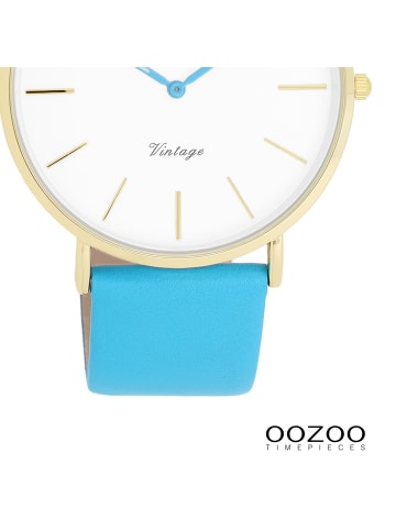 Oozoo Armbanduhr Oozoo Vintage Series blau groß (ca. 40mm)