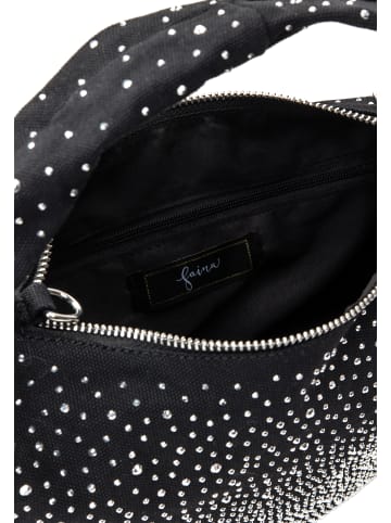 faina Schultertasche Mit Strass in Schwarz