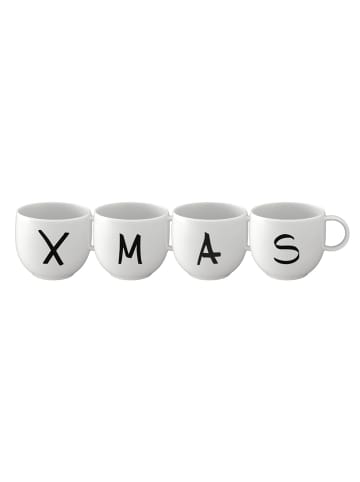 like. by Villeroy & Boch Becher Set XMAS 4tlg. Letters in weiß