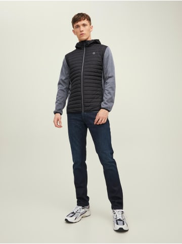 Jack & Jones Softshell Stepp Jacke mit Kapuze JJEMULTI in Grau