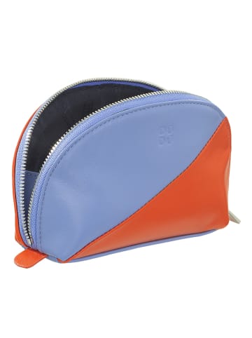 DuDu Segovia Kosmetiktasche Leder 16 cm in pastellblau