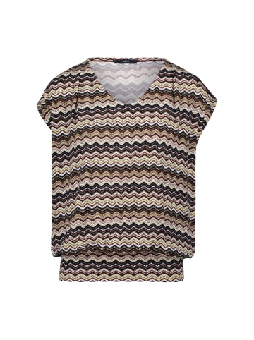 Zero  Shirt mit Zickzackmuster in BeigeBlack