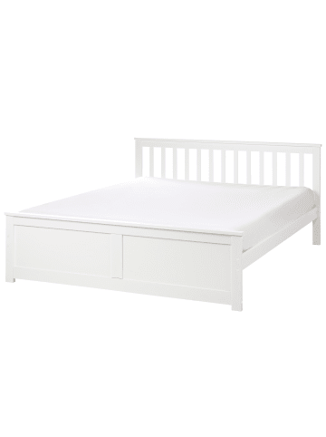 Beliani 3-tlg Doppelbett OLENDON in Weiß