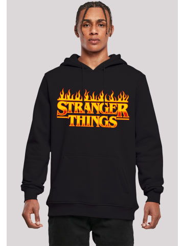 F4NT4STIC Hoodie Stranger Things Fire Logo Women Netflix TV Series in schwarz