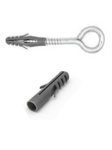 AMANKA Hängestuhl Befestigung XXL Schraube -Feder -Karabiner silber