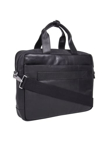Strellson Brick Lane Aktentasche Leder 39 cm Laptopfach in black
