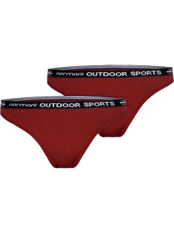 Normani Outdoor Sports 2er Pack Damen Merino Tanga Dubbo in Rot