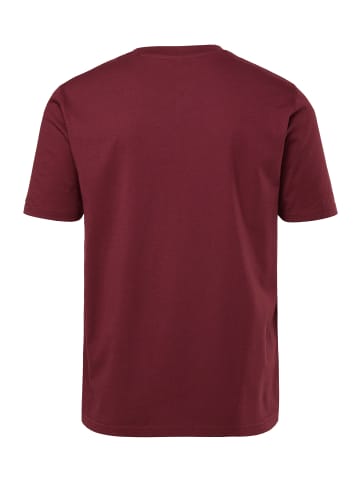 Men Plus Kurzarm T-Shirt in burgunder