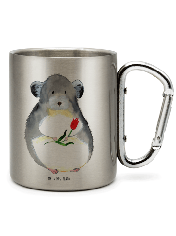 Mr. & Mrs. Panda Thermotasse Chinchilla Blume ohne Spruch in Silber