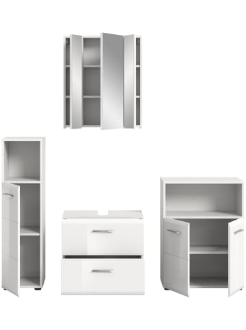 ebuy24 Badmöbelset Ice Weiß 180 x 32 cm