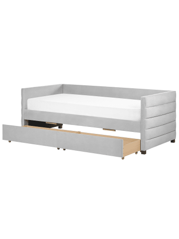 Beliani Einzelbett MARRAY in Grau - (W) 98 x (H) 71 x (L) 214 cm