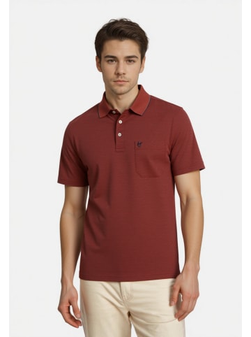 hajo Poloshirt 'Softknit' in dunkelrot-meliert