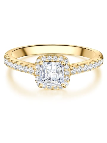 Trilani Ring aus Sterling Silber mit Zirkonia in gelbgold