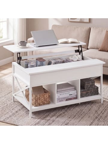 VASAGLE Couchtisch Daxton in Weiß - (B)100 x (H)62 x (T)60 cm