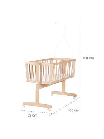 roba Babywiege Sternenzauber grau 2in1 Stubenwagen & Wiege Set komplett
