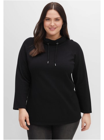 sheego Pullover in schwarz