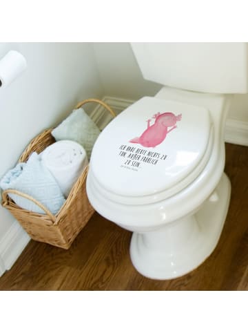 Mr. & Mrs. Panda WC Deckel Axolotl Hurra mit Spruch in Weiß
