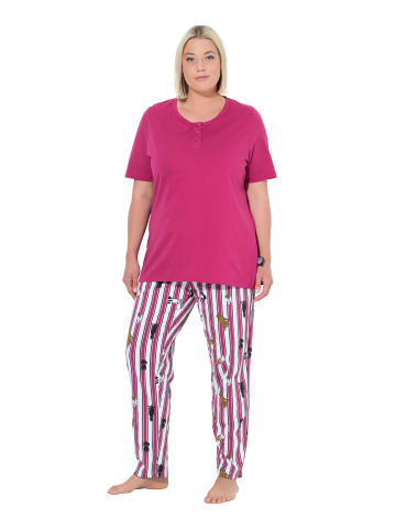 Ulla Popken Pyjama in fuchsia