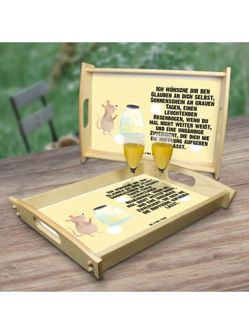 Mr. & Mrs. Panda Tablett Maus Sterne mit Spruch in Gelb Pastell