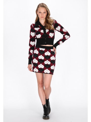 myMo ROCKS Cardigan in black burgundy
