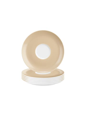 Seltmann Weiden 6er Set Kombiuntertassen Liberty Pure Colors ø 16 cm in Dusty Beige