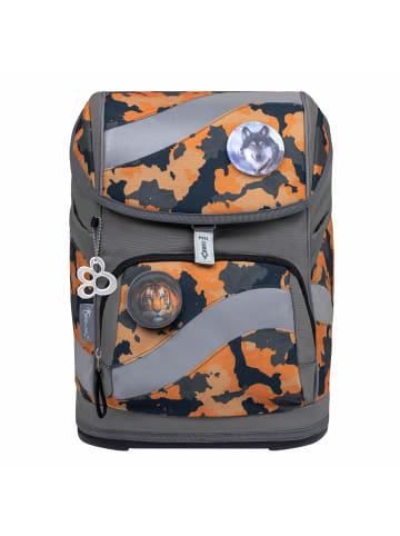 Belmil 5tlg-Set: Schulranzen Set Smarty Orange Camouflage in Orange H37xL26xT18 cm