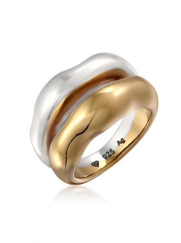 Elli Ring 925 Sterling Silber in Zweifarbig