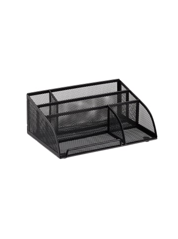 relaxdays Schreibtischorganizer in Schwarz - (B)25,5 x (H)10,5 x (T)18 cm