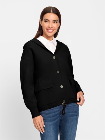 Heine Kapuzenstrickjacke in schwarz