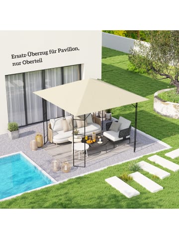 Outsunny Pavillon Ersatzdach 298L x 298B cm Cremeweiß