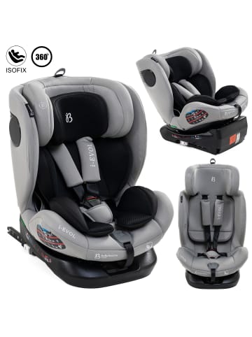 BeBelissimo Kindersitz I-SIZE 40-150 cm, 360, Kinderautositz - Evol in Grau