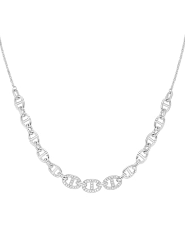 Giorgio Martello Milano Collier Mittelteil Gliederkette, Mit Zirkonia in Silber