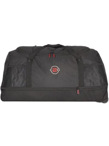 Nowi 2 Rollen Reisetasche 61 cm mit Dehnfalte schwarz