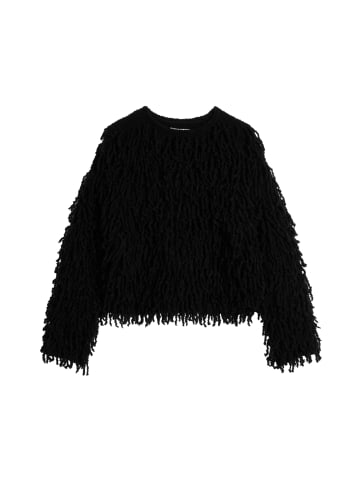 Marc O'Polo Fransenpullover cropped in Schwarz