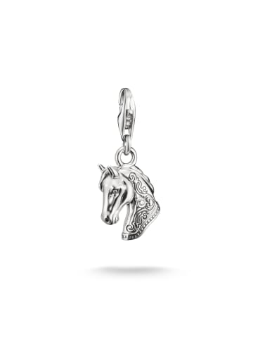 Thomas Sabo Charm-Anhänger Pferdekopf Original in silber, weiß