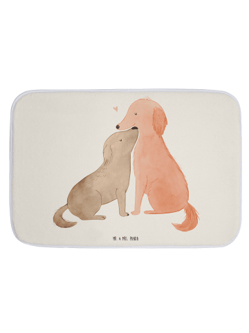 Mr. & Mrs. Panda Badteppich Hunde Liebe ohne Spruch in Weiß