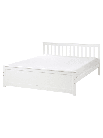 Beliani Doppelbett OLENDON in Weiß - (W) 169 x (H) 82 x (L) 206 cm
